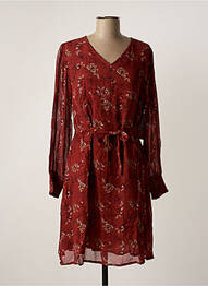 Rochie midi imprimeu floral mâneci lungi maro AGATHE & LOUISE femeie