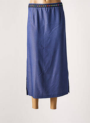 Fustă lungă albastru LO! LES FILLES femeie