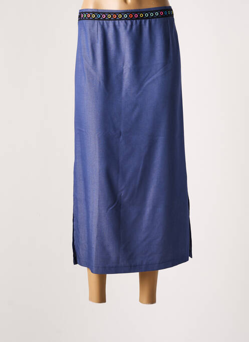Fustă lungă albastru LO! LES FILLES femeie