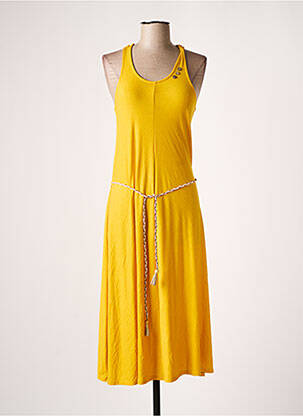 Rochie midi galben RAGWEAR femeie