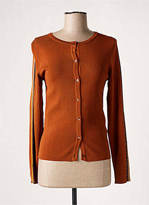 Vestă cu mâneci lungi maro NU JEANS femeie