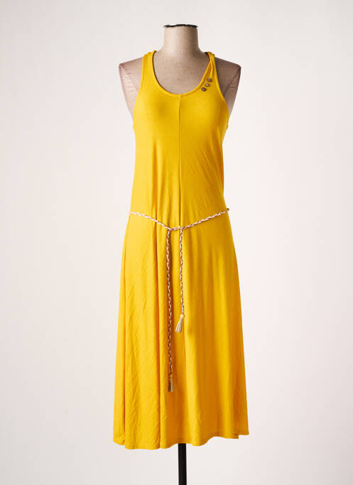 Rochie midi galben RAGWEAR femeie