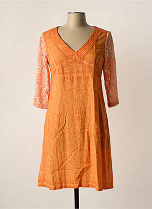 Rochie midi portocaliu MALOKA femeie