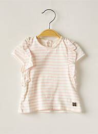 Tricou croială dreaptă mâneci scurte roz CARREMENT BEAU fille