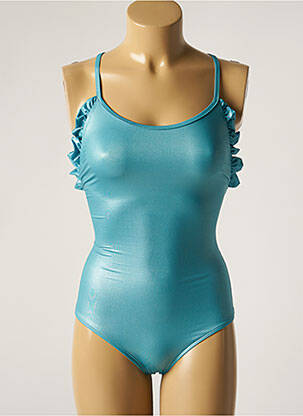 Costum de baie dintr-o singură piesă albastru LISON fată