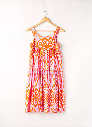 Rochie midi portocaliu IMPERIAL fată