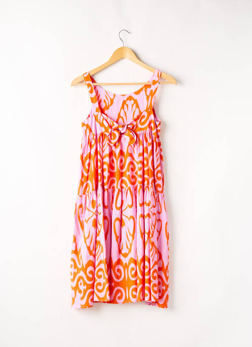 Rochie midi portocaliu IMPERIAL fată