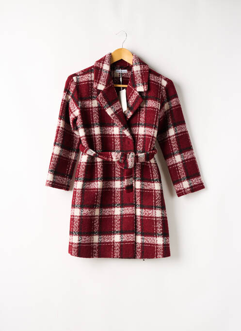 Palton lung roșu DESIGNERS, REMIX fată