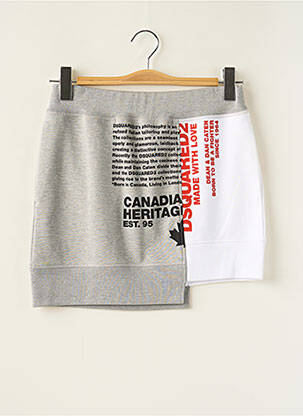 Fustă scurtă gri DSQUARED2 fată