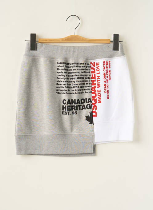 Fustă scurtă gri DSQUARED2 fată