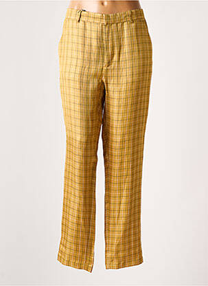Pantalon drept galben LEON & HARPER femeie