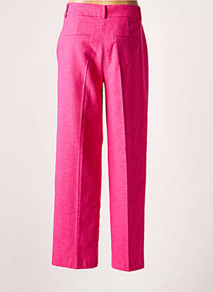 Pantalon drept roz SELECTED femeie