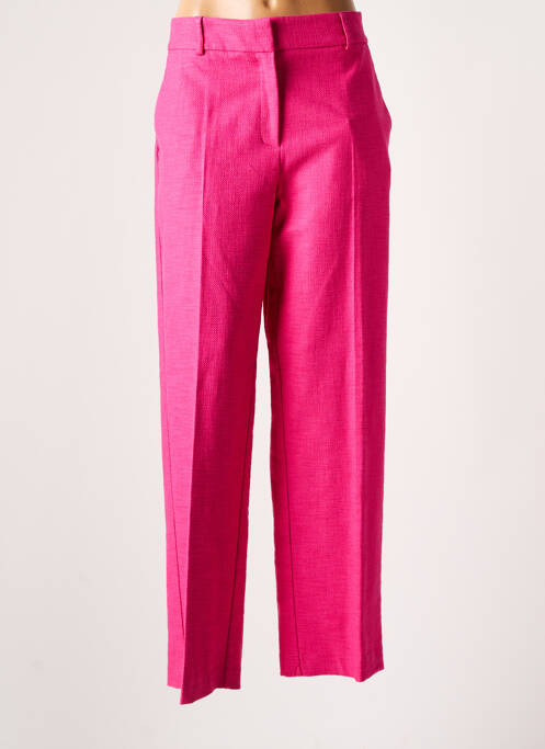 Pantalon drept roz SELECTED femeie