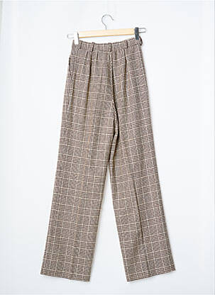 Pantalon larg țesătură poplin mărime normală bej LAURENCE BRAS femeie