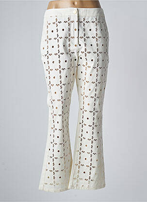 Pantalon evazat bej TWINSET femeie