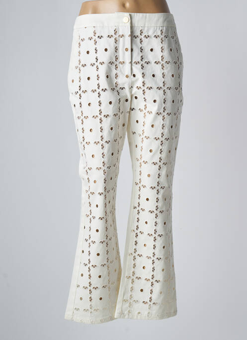 Pantalon evazat bej TWINSET femeie