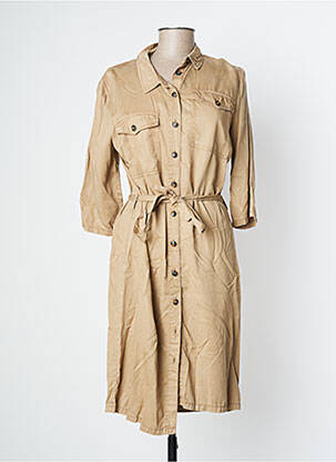 Rochie midi bej SIGNE NATURE femeie