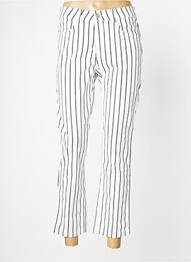 Pantalon 7/8 elasticitate mărime normală alb SIGNE NATURE femeie