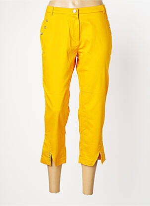 Pantalon trei sferturi galben CHRISTINE LAURE femeie