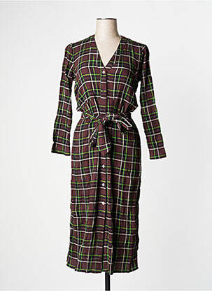 Rochie midi maro NICE THINGS femeie