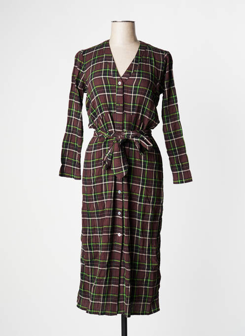 Rochie midi maro NICE THINGS femeie