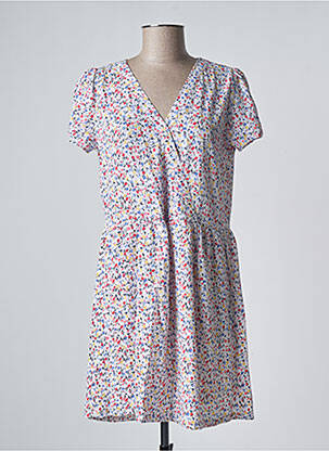 Rochie scurtă croială fluidă mâneci scurte alb LILI & LALA femeie