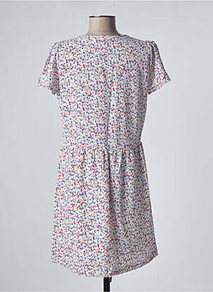 Rochie scurtă croială fluidă mâneci scurte alb LILI & LALA femeie