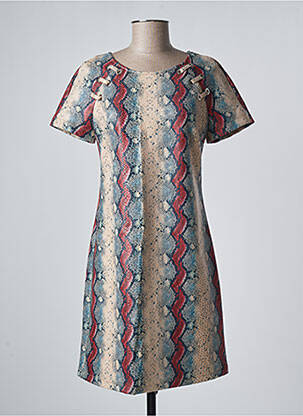 Rochie midi mâneci scurte mâneci scurte bej JUS D'ORANGE femeie