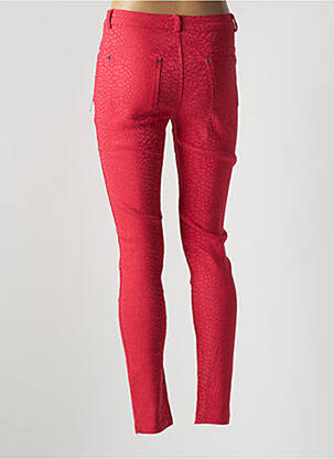 Pantalon slim talie înaltă talie înaltă roșu X-MAX femeie