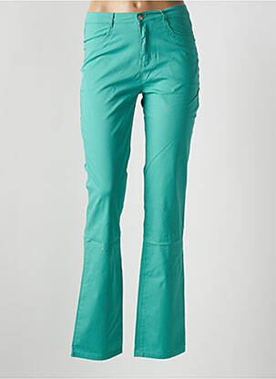 Pantalon slim țesătură poplin mărime normală verde I.QUING femeie