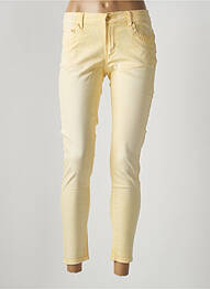 Pantalon 7/8 elasticitate talie joasă galben DENIM femme