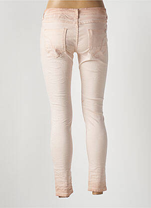 Blugi skinny elasticitate talie joasă roz PLACE DU JOUR femeie