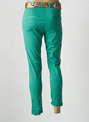Pantalon 7/8 talie înaltă talie înaltă verde IZZY femeie