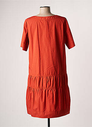 Rochie midi mâneci scurte mâneci scurte portocaliu ROSSO 35 femeie