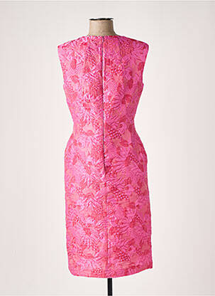 Rochie midi imprimeu floral fără mâneci roz D.EXTERIOR femeie