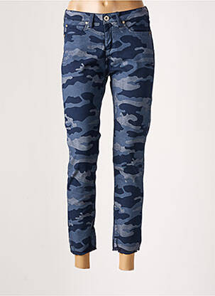 Pantalon 7/8 elasticitate talie joasă albastru DENIM STUDIO femeie