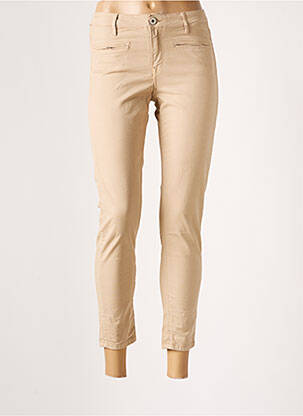 Pantalon 7/8 elasticitate talie joasă bej DENIM STUDIO femeie