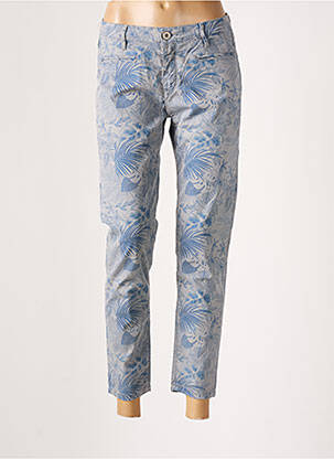 Pantalon 7/8 elasticitate talie joasă albastru DENIM STUDIO femeie