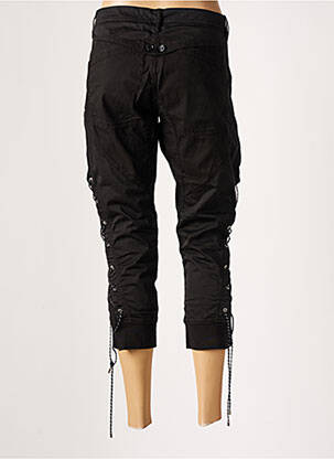 Pantalon trei sferturi elasticitate talie joasă negru HIGH femeie