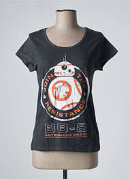 Tricou serigrafie mâneci scurte gri STAR WARS femeie