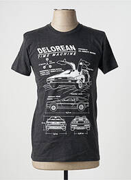 Tricou elasticitate mâneci scurte gri BACK TO THE FUTURE bărbat