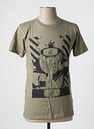 Tricou elasticitate mâneci scurte verde NARUTO homme