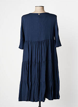 Rochie midi mâneci scurte mâneci scurte albastru MANILA GRACE femeie