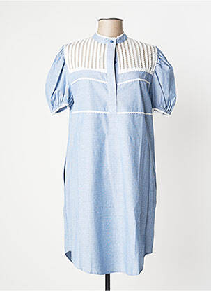 Rochie scurtă mâneci scurte mâneci scurte albastru TWINSET femeie