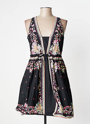 Rochie midi imprimeu floral fără mâneci negru TWINSET femeie