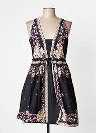 Rochie midi imprimeu floral fără mâneci negru TWINSET femeie