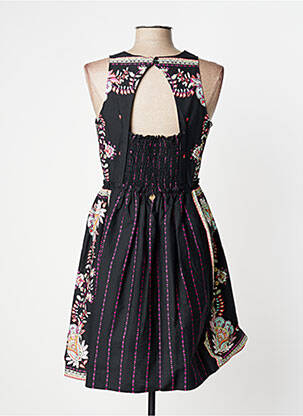 Rochie midi imprimeu floral fără mâneci negru TWINSET femeie