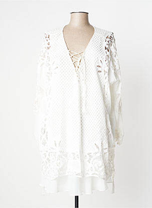 Rochie scurtă alb TWINSET femeie