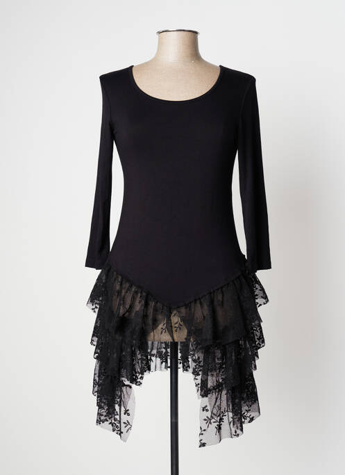 Tunică mâneci lungi negru BLEU BLANC ROUGE femeie