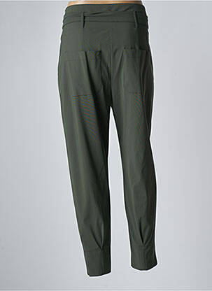 Pantalon drept croială morcov talie înaltă verde INDIES femeie